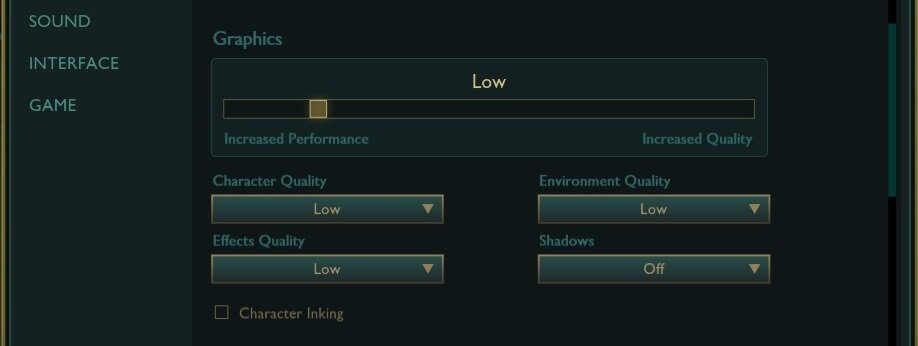 League of Legends Graphics Settings