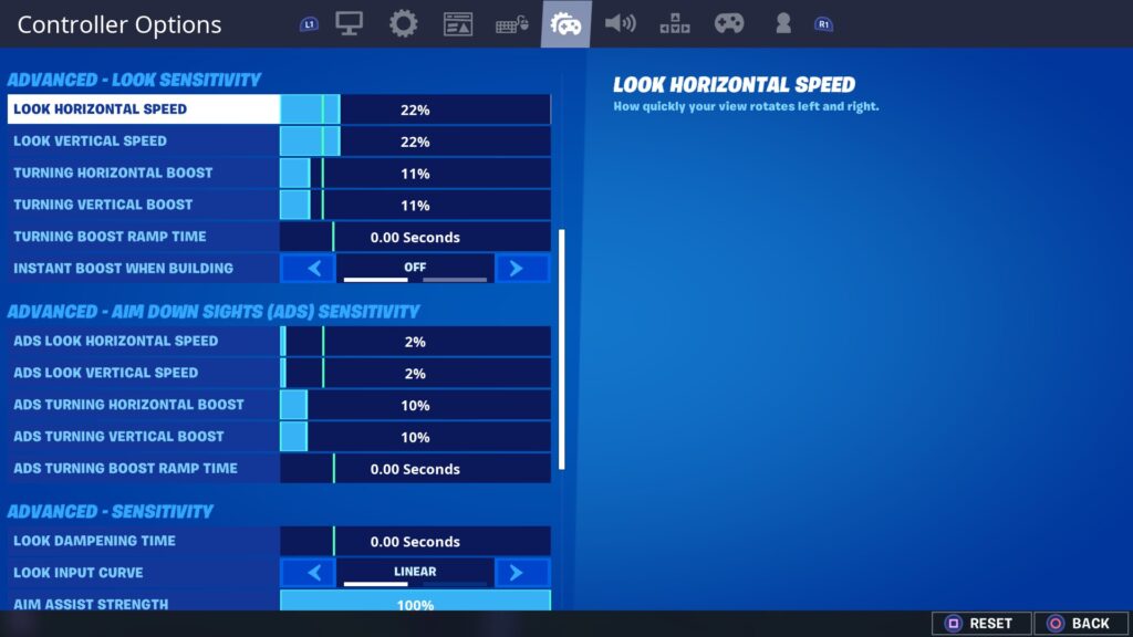 Fortnite Settings